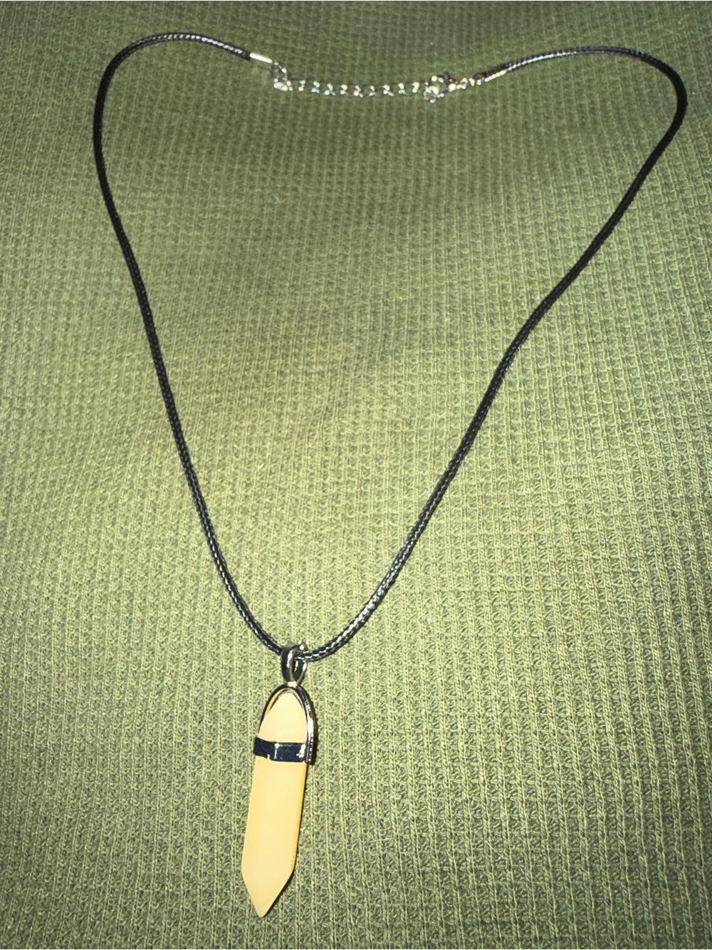 Yellow Crystal Pointed Pendant Necklace - Women's Jewelry